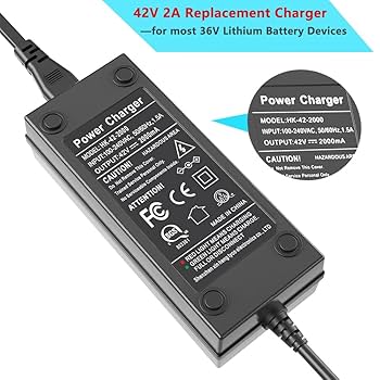 Amazon.com: 42V 2A Electric Scooter Charger for 36V 10S Li
